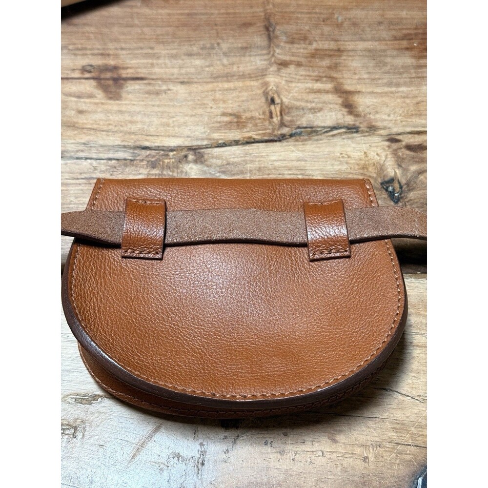 Madewell Elsewhere Belt Bag Brown Leather Knot Tie Flap Sz 26”-34” - Picture 4 of 9
